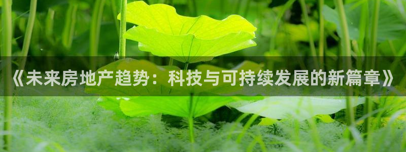 新宝5平台登录：《未来房地产趋势：科技与可持续发展的新篇章》