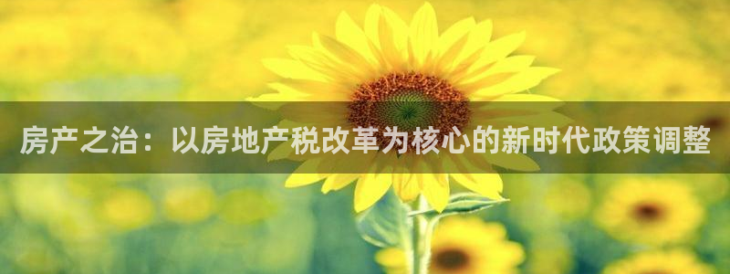 新宝5注册首页：房产之治：以房地产税改革为核心的新时代政策调